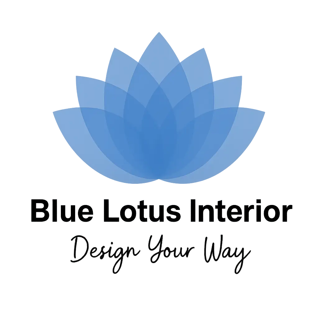 Modern corner seating area with teal walls, a gold hammered metal side table, and a woven wicker accent chair with orange cushions.